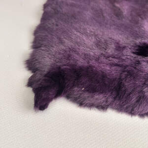 Натуральный мех кролика окрашенный 56х110 см - фиолет