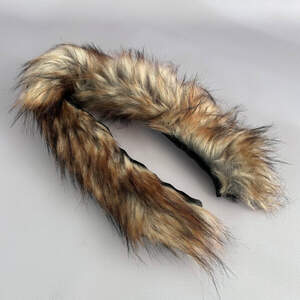 Опушка из эко-меха окрашенная 70 см - под енота