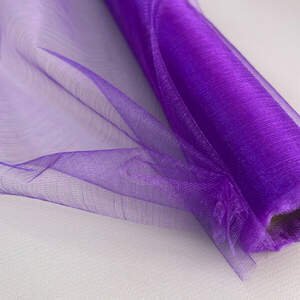 Органза декоративная, ширина 48см - 4,5м - фиолетовый Органза декоративная, ширина 48см - 4,5м - фиолетовый