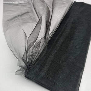 Органза декоративная, ширина 48см - 4,5м черный Органза декоративная, ширина 48см - 4,5м черный