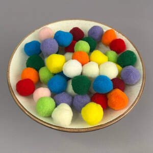 Помпоны для творчества 2 см, 300 шт/упаковка - Микс Помпоны для творчества 2 см, 300 шт/упаковка - Микс