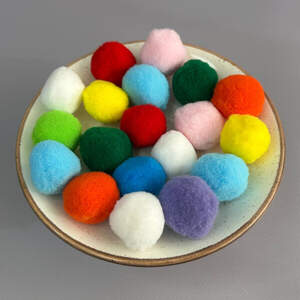 Помпоны для творчества 3 см, 120 шт/упаковка - Микс