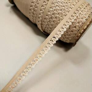 Резинка для пошива нижнего белья (отделочная) 13мм на метраж бежевая