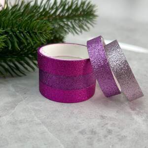 Скотч 1 см декоративный блестящий, 5 шт в упаковке - Микс 4