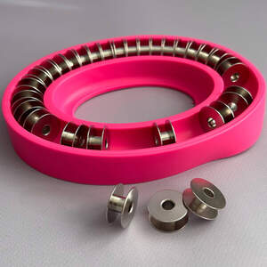 Органайзер-кольцо силиконовый для шпулек - розовый