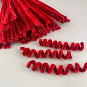 Пушистая проволока (синель) 30см - бордовый