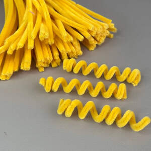 Пушистая проволока (синель) 30см - желтый