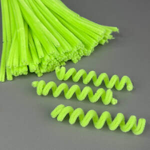 Пушистая проволока (синель) 30см - лимон-лайм Пушистая проволока (синель) 30см - лимон-лайм