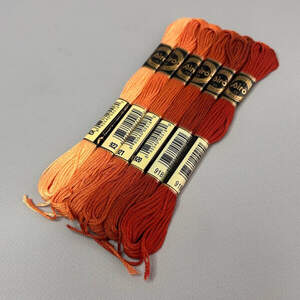 (6 шт по 8м) Набор мулине Airo (нитки для вышивания) - коричневый микс (3825-919)