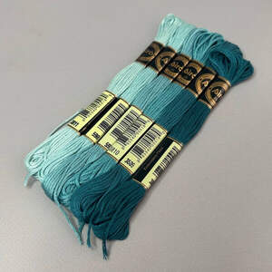 (6 шт по 8м) Набор мулине Airo (нитки для вышивания) - морской микс (3811-3808)