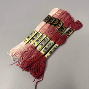 (6 шт по 8м) Набор мулине Airo (нитки для вышивания) - ягодный микс (225-221)