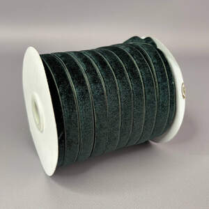 Бархатная лента декоративная 1см боб. 46м - серый темный (#165)