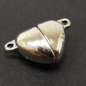 Замочек магнитный Сердечко 11х16 мм, цвет Сталь