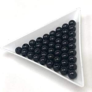 (20 грамм) Бусины пластик Ø6мм, Цвет - Черный (20 грамм) Бусины пластик Ø6мм, Цвет - Черный