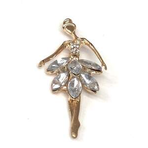 Брошь Балерина металл - золото