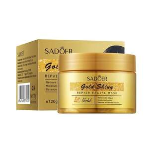 Маска для увлажнения и выравнивания тона лица с золотом Sadoer Gold Shiny, 120g Маска для увлажнения и выравнивания тона лица с золотом Sadoer Gold Shiny, 120g