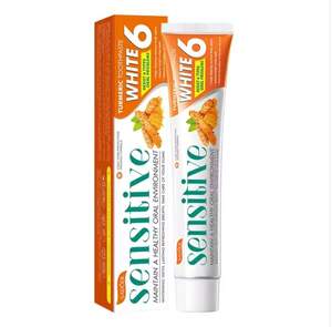 Отбеливающая зубная паста для чувствительных зубов Sadoer Sensitive с куркумой, 100г Отбеливающая зубная паста для чувствительных зубов Sadoer Sensitive с куркумой, 100г