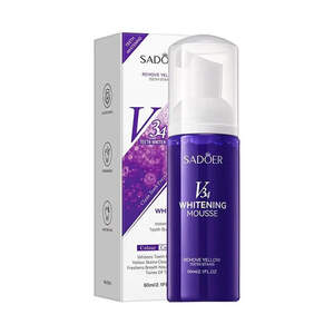 Отбеливающий мусс для зубов Sadoer V34, 60мл Отбеливающий мусс для зубов Sadoer V34, 60мл