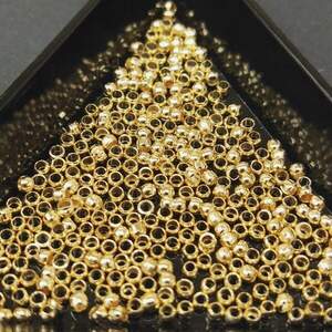 Стоперы-зажимы бочонок для бус 2 мм, Золото - 5гр/уп Стоперы-зажимы бочонок для бус 2 мм, Золото - 5гр/уп