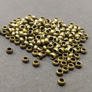 Стоперы-зажимы бочонок для бус 2,5 мм, цвет Бронза - 5гр/уп Стоперы-зажимы бочонок для бус 2,5 мм, цвет Бронза - 5гр/уп