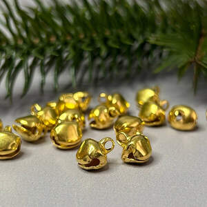 (50 гр) Бубенчики-колоколички декоративные 9 мм - золото