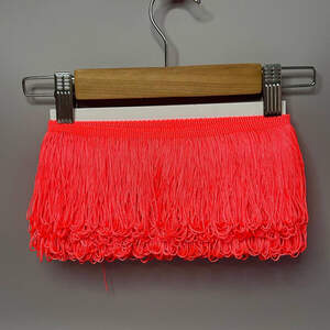 Бахрома танцевальная, петелька 10см, моток 13м - Оранжевый яркий