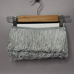 Бахрома танцевальная, петелька 10см, моток 13м - Серый