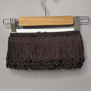 Бахрома танцевальная, петелька 10см, моток 13м - Шоколад