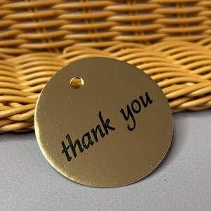 Бирка картонная 50 мм - золото