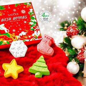 Подарочный набор 4в1 бомбочек для ванны Sadoer