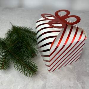 Складная подарочная коробка 9,5х9,5 см - красный 3