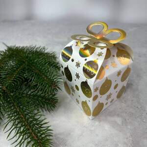 Складная подарочная коробка маленькая 7,5х7,5 см - Золото 1 Складная подарочная коробка маленькая 7,5х7,5 см - Золото 1