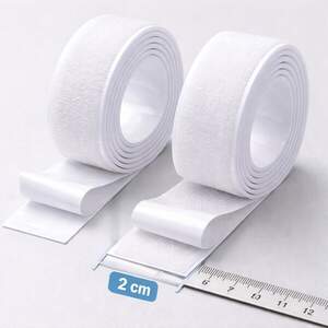 На метраж Белая Клеевая липучка 2см (отрез кратно 1м.)