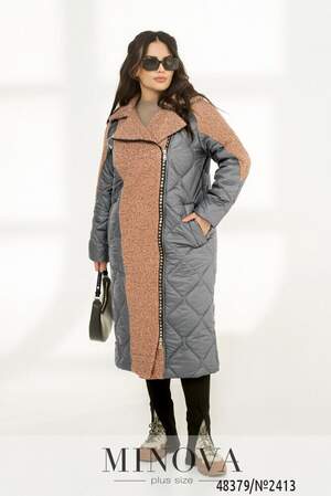 Куртка №2413-Сірий-Фреза