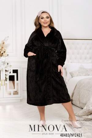 Халат №2421-Чорний