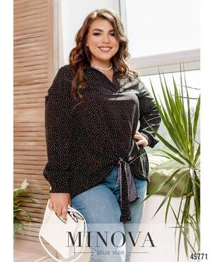 Сорочка №1056-Чорний-Горох