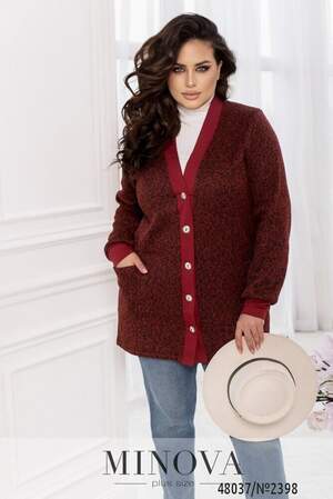 Кардиган №2398-Червоний