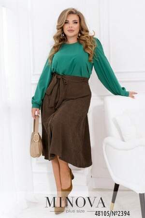 Спідниця №2394-Коричневий
