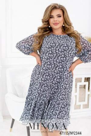 Сукня №2344-Чорно-Білий