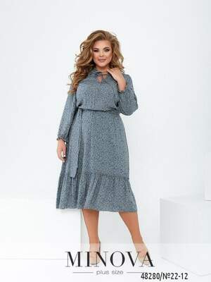 Сукня №22-12-Сіро-Блакитний