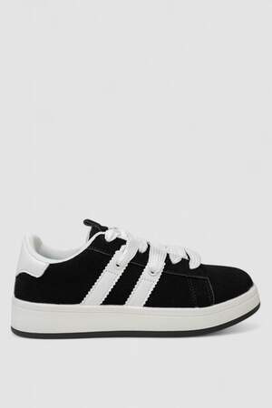 Кросівки жіночі замша, колір чорно-білий, 248RJH800-1