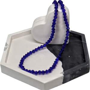 Біконус 4мм темно синій