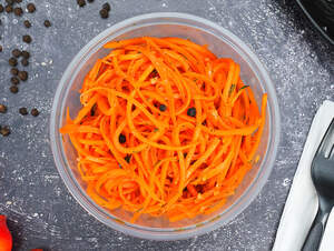 Spicy shredded carrots Spicy shredded carrots