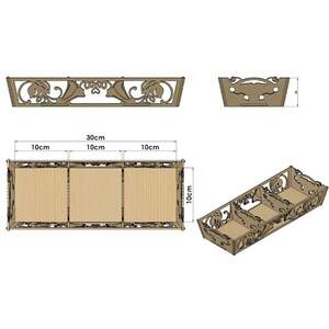 Лоток трисекційний