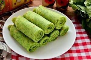 Млинці Шпинатні з сулугуні