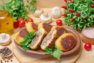 Зрази з м'ясом (свинина, яловичина)