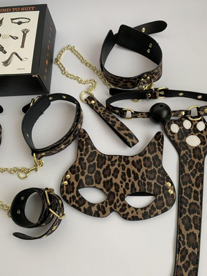 Бандаж БДСМ набір домінування(підкорення) Леопард Бандаж БДСМ набір домінування(підкорення) Леопард