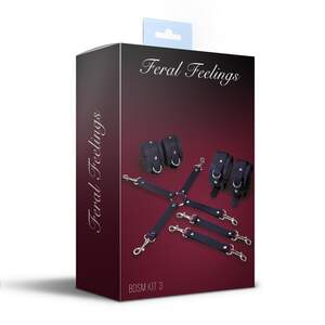 Набір для БДСМ 3 в 1 Feral Feelings BDSM Kit 3 Black, black, наручники, поножі, хрестовина Набір для БДСМ 3 в 1 Feral Feelings BDSM Kit 3 Black, black, наручники, поножі, хрестовина