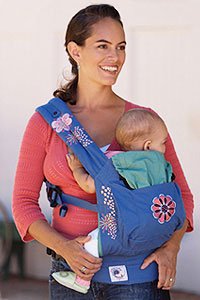 Ergo Baby Carrier FASHION LINE Twill Blue (синий цветочный)