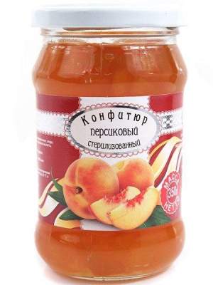 Конфитюр персиковый, конфитюр стерилизованный, конфитюр по 350г. Конфитюр персиковый, конфитюр стерилизованный, конфитюр по 350г.
